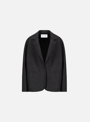dropped shoulder blazer flannel cashmere crafted with Loro Piana fabric