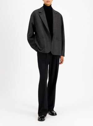 dropped shoulder blazer flannel cashmere crafted with Loro Piana fabric