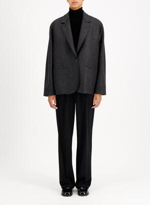 dropped shoulder blazer flannel cashmere crafted with Loro Piana fabric