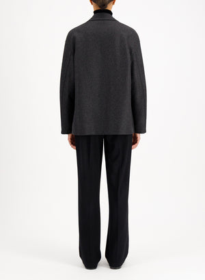 dropped shoulder blazer flannel cashmere crafted with Loro Piana fabric