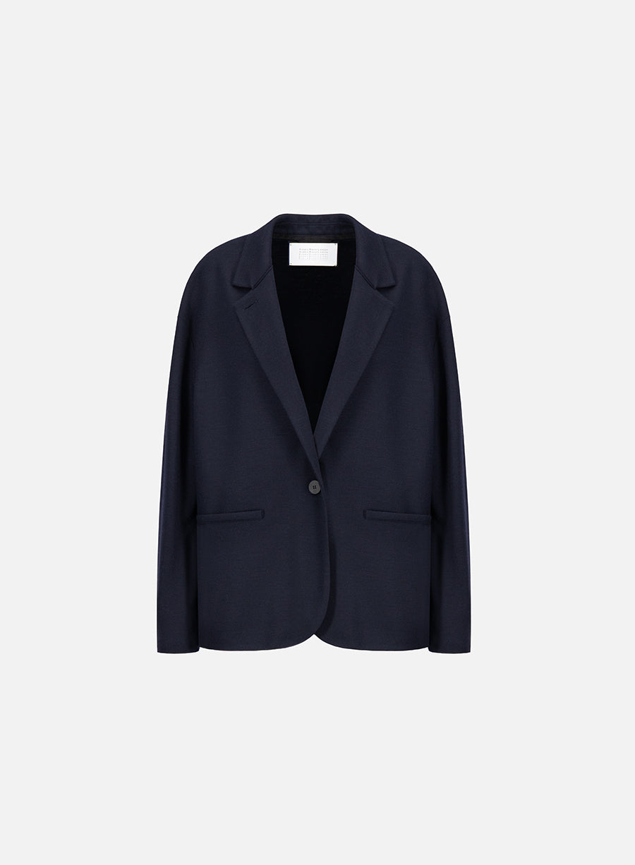 dropped shoulder blazer superfine merino