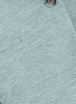 dropped shoulder blazer linen honeycomb