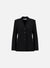 Collarless blazer superfine merino