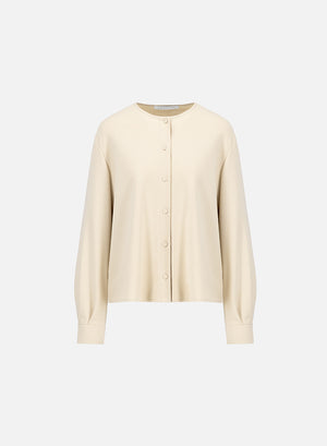 collarless shirt superfine merino