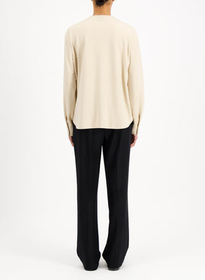 collarless shirt superfine merino