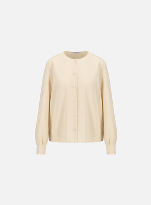 collarless shirt coolmax seersucker