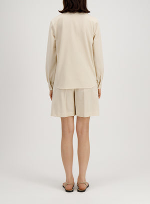 collarless shirt coolmax seersucker
