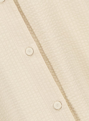 collarless shirt coolmax seersucker