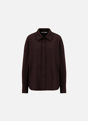Oversized shirt superfine merino