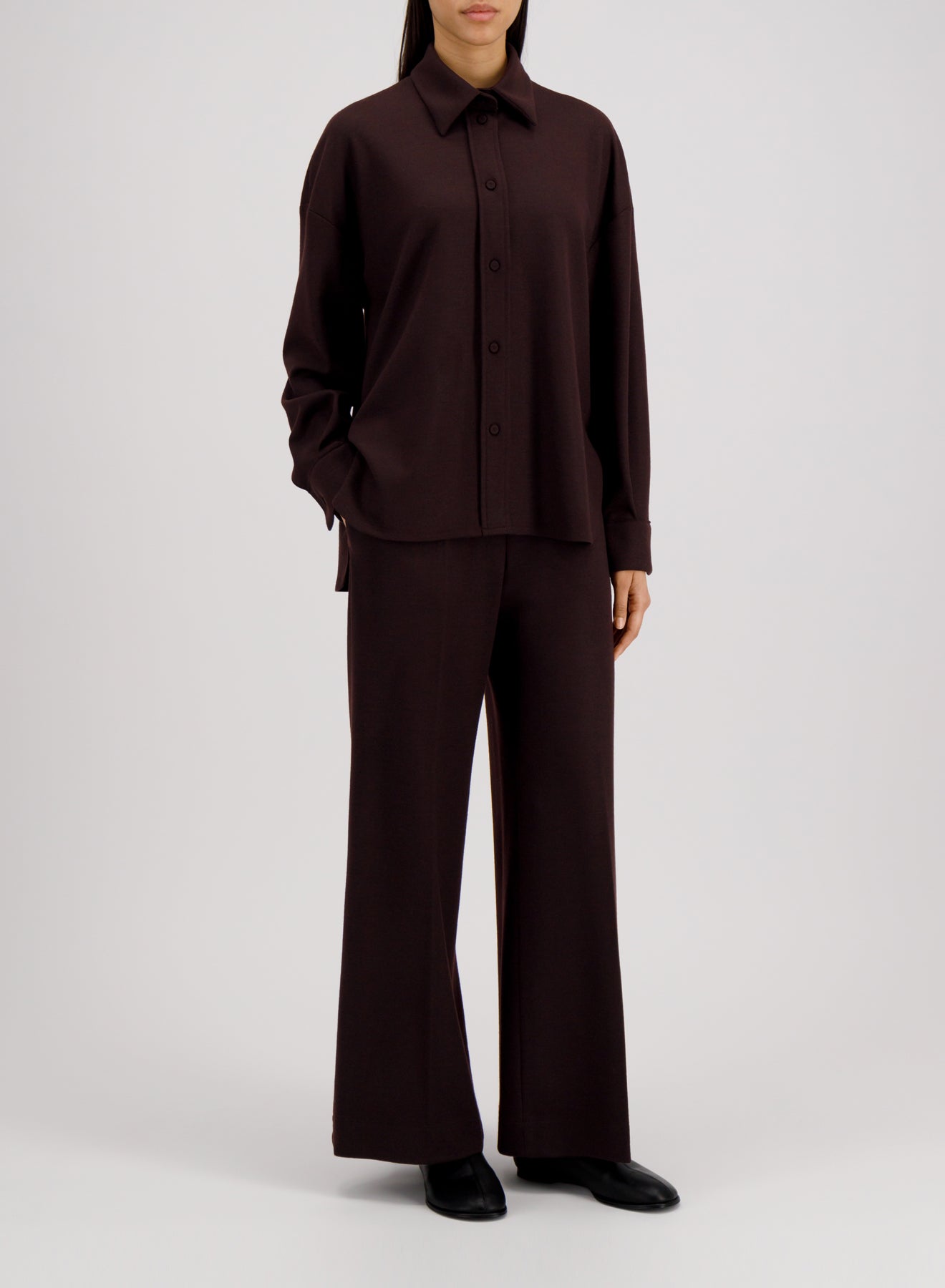 Oversized shirt superfine merino
