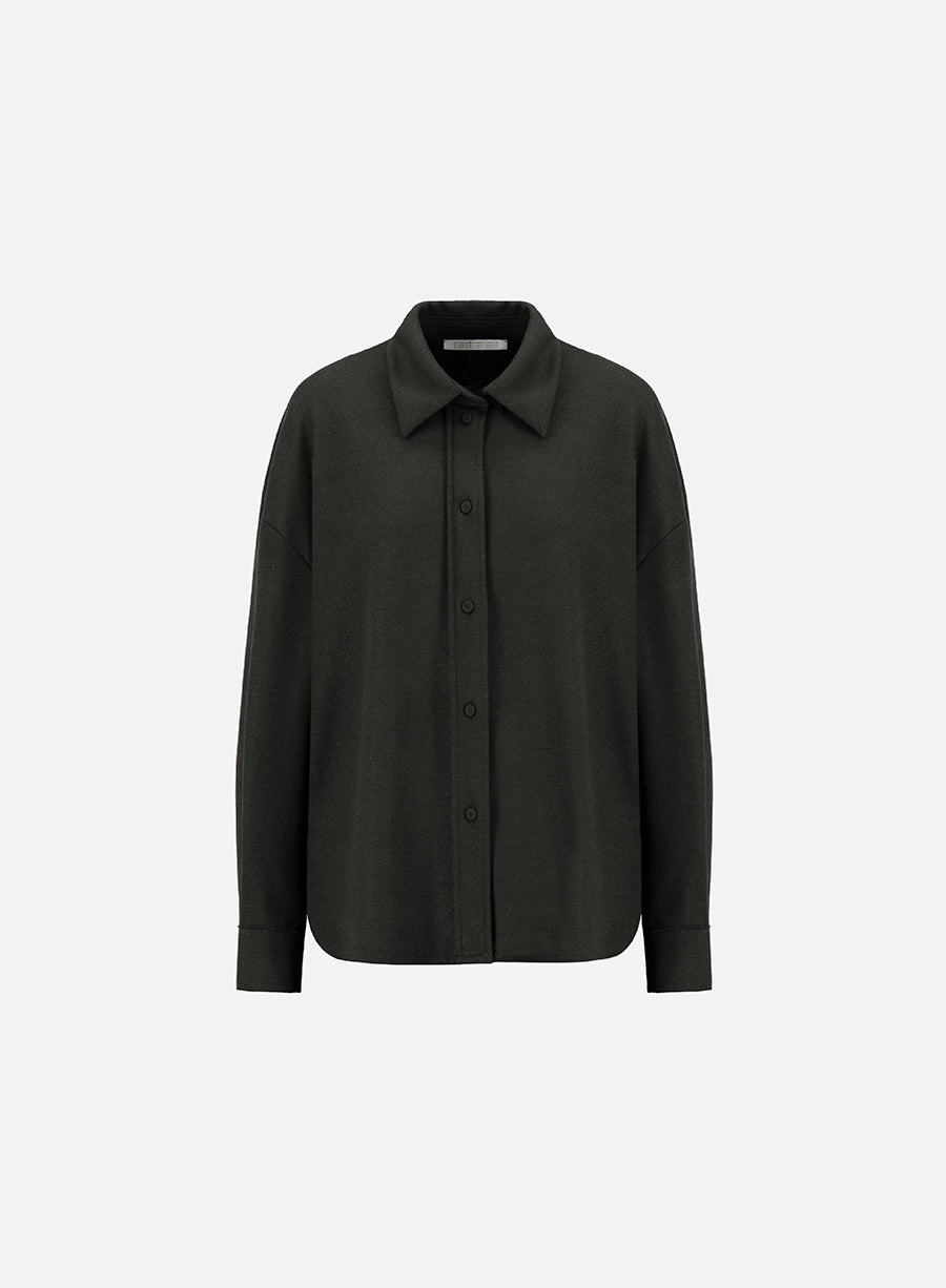 Oversized shirt superfine merino