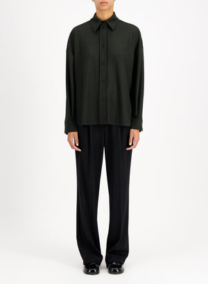 Oversized shirt superfine merino