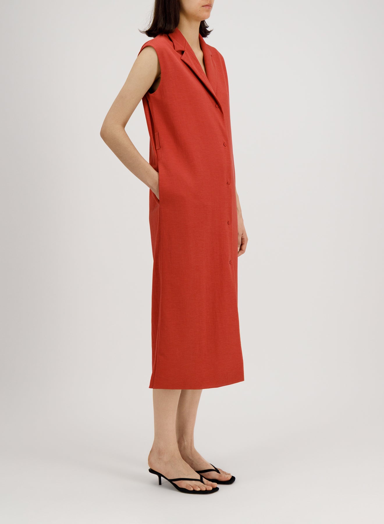 waistcoat maxi dress rayon