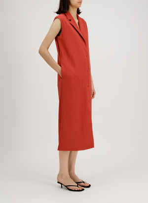 waistcoat maxi dress rayon