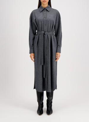 Women oversized long shirt dress superfine merino
