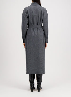 Women oversized long shirt dress superfine merino