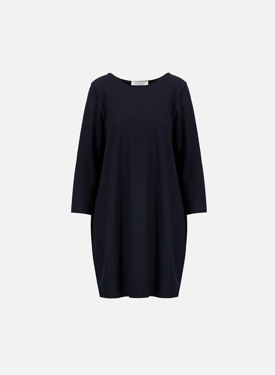 Geometric boxy dress superfine merino