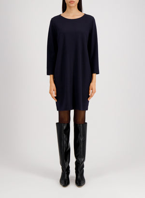 Geometric boxy dress superfine merino