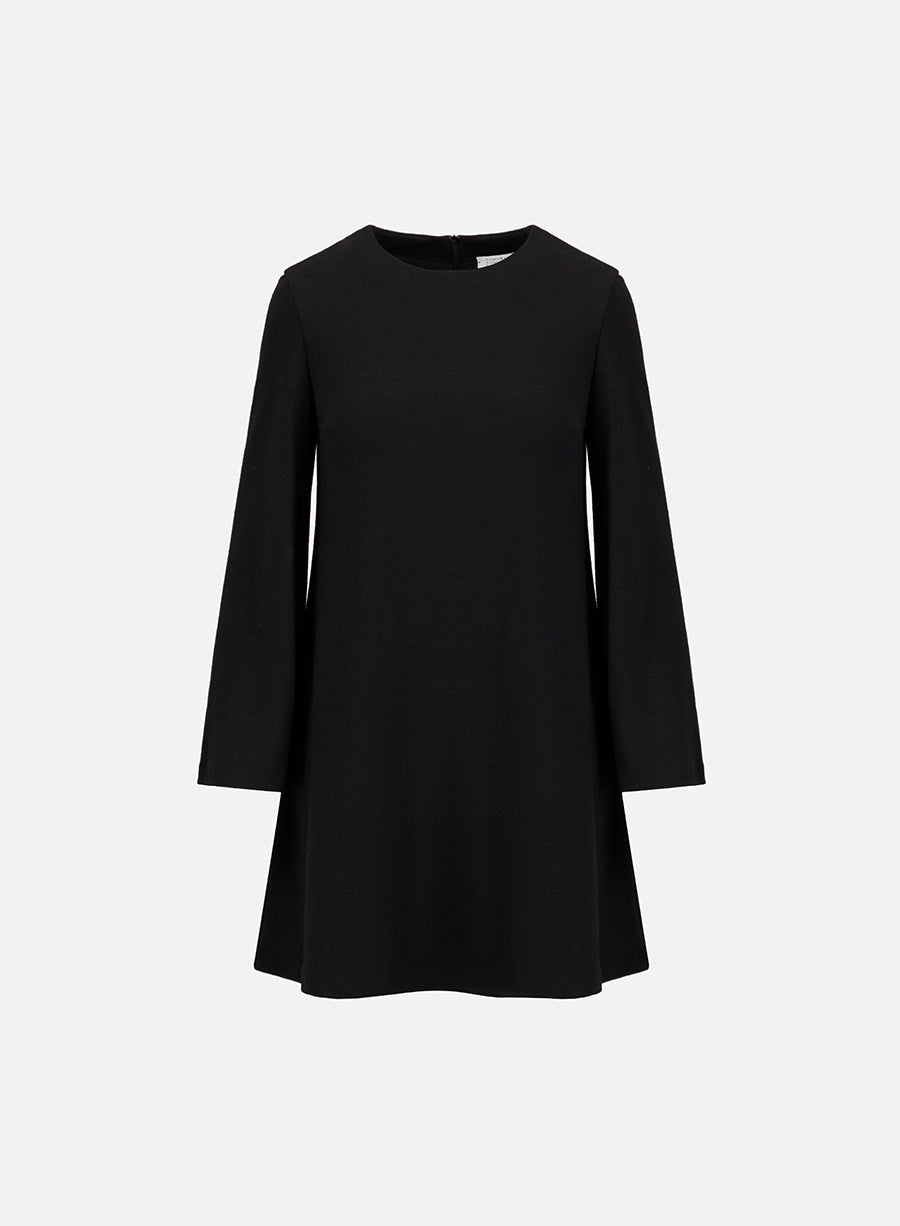 Bell sleeves dress superfine merino