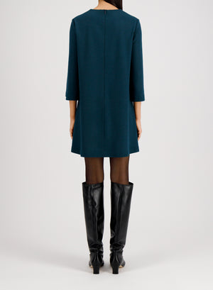 Bell sleeves dress superfine merino