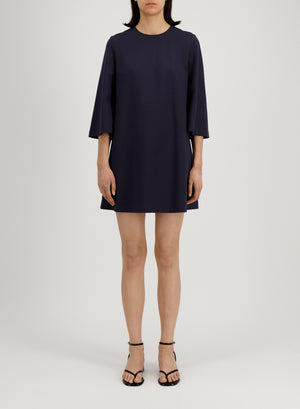 bell sleeves dress techno viscose