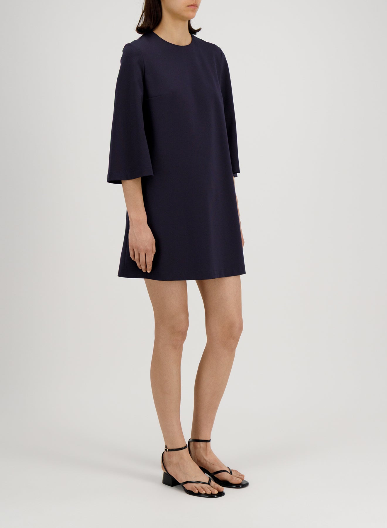 bell sleeves dress techno viscose