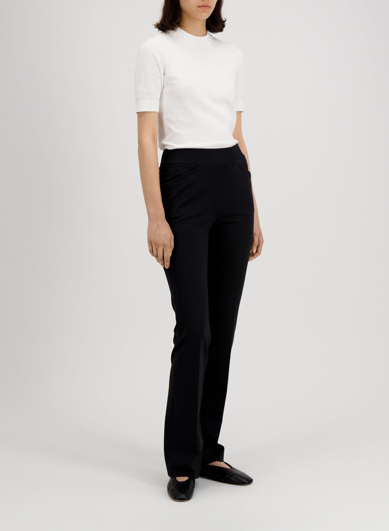 long flared leggings techno viscose