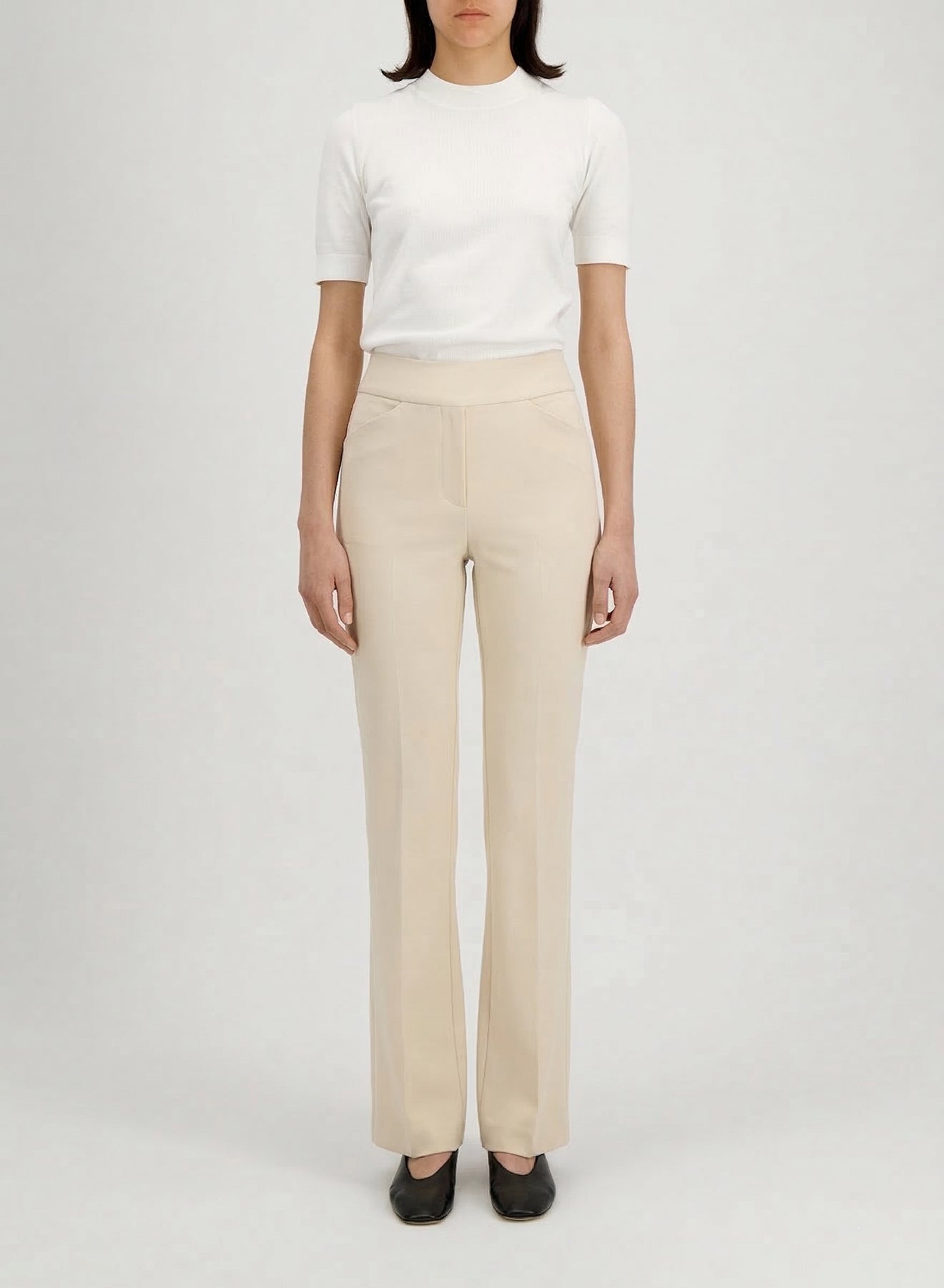 long flared leggings techno viscose