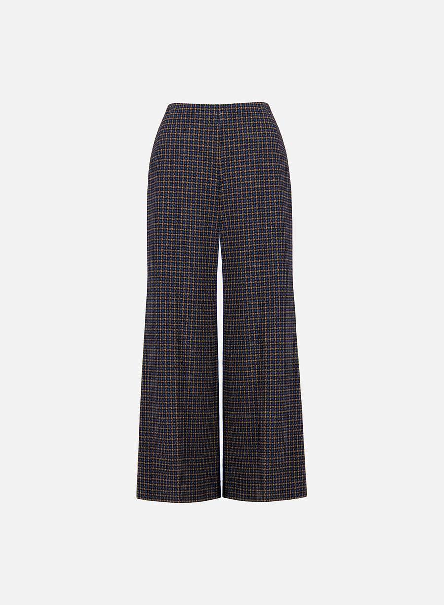 Flared trousers tattersall