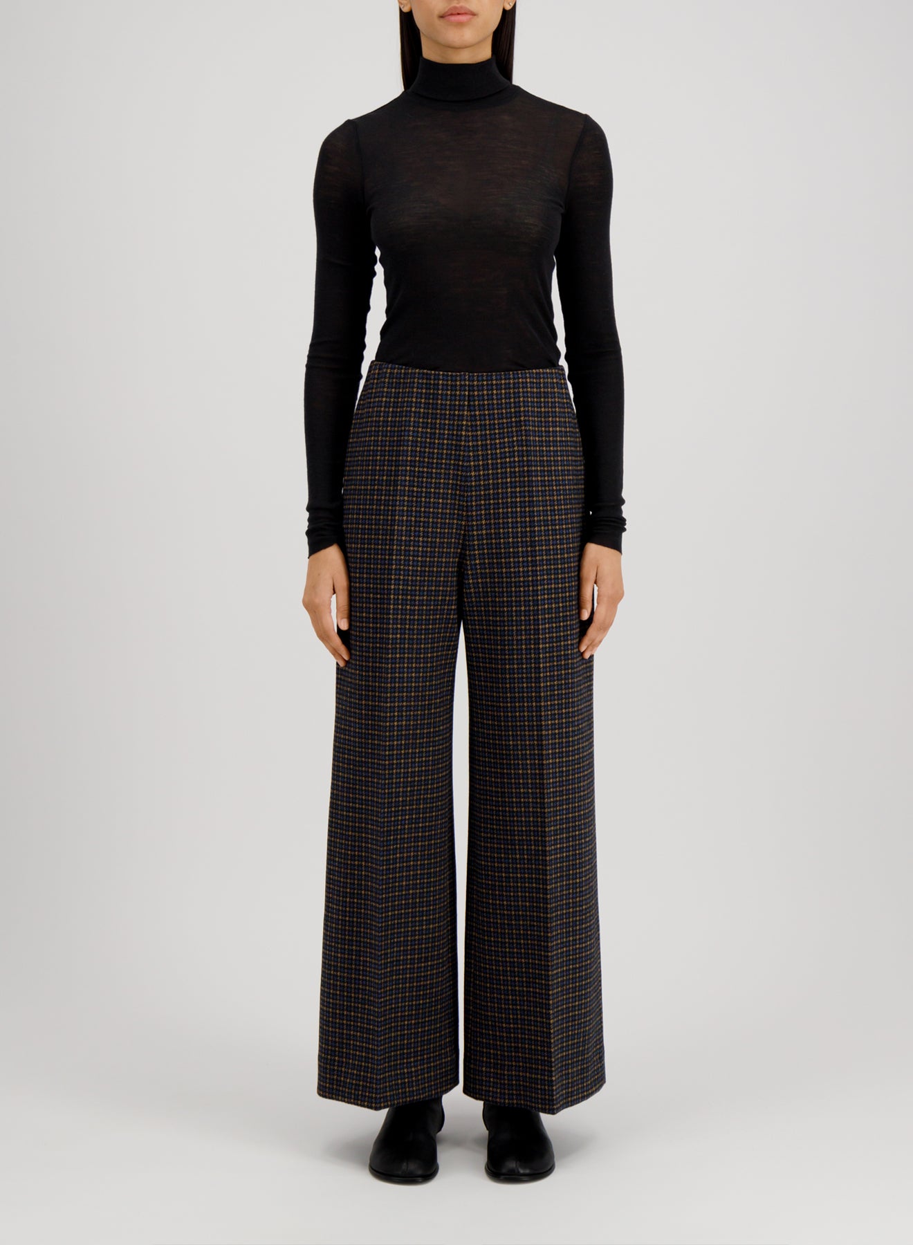 Flared trousers tattersall