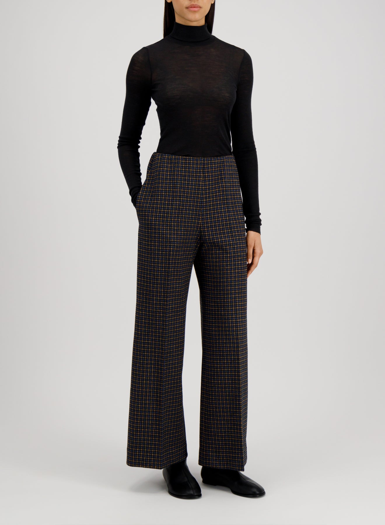 Flared trousers tattersall