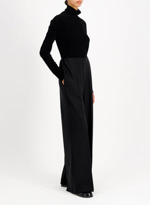 Flared trousers superfine merino