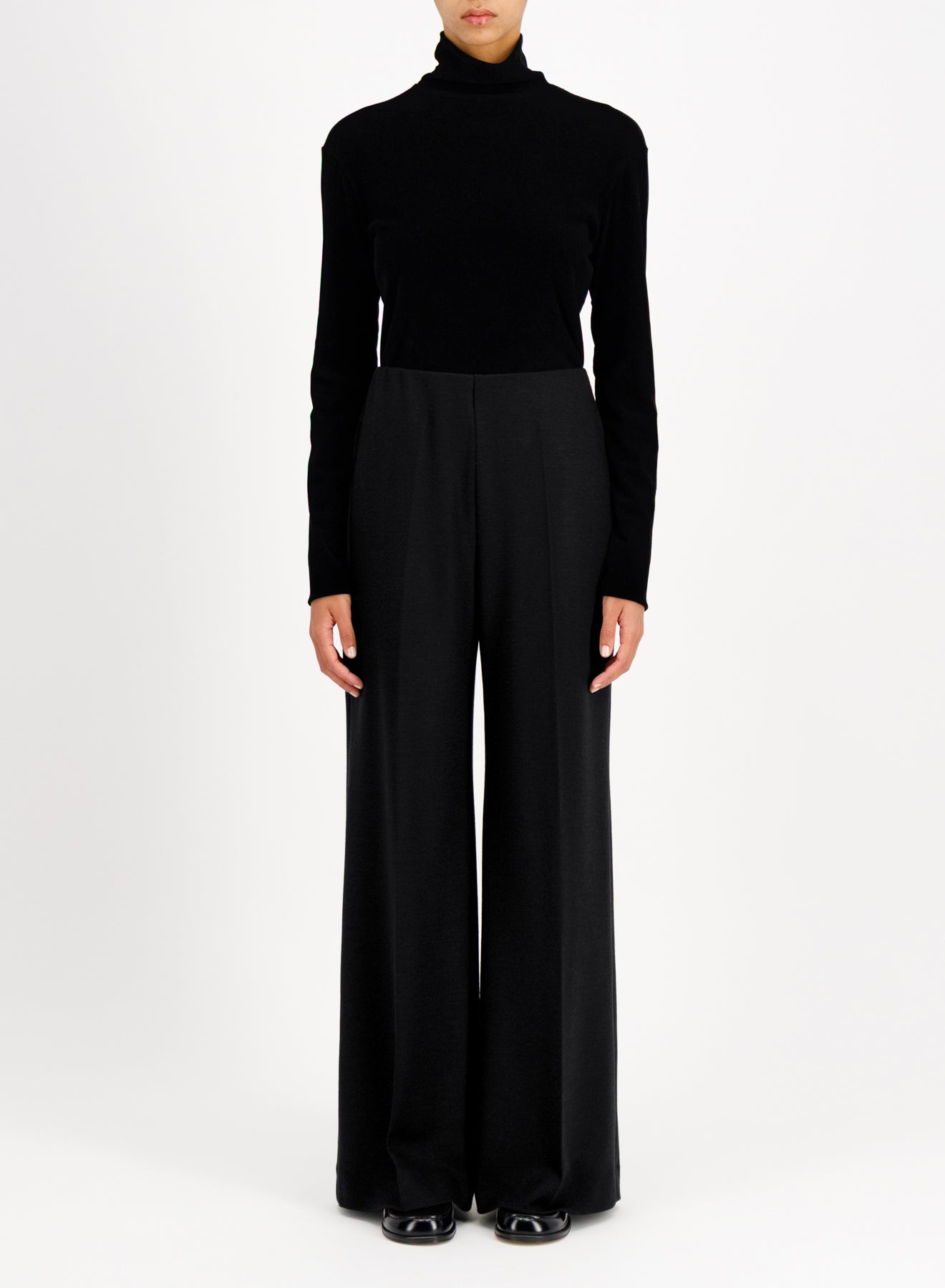 Flared trousers superfine merino