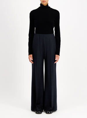 Flared trousers superfine merino