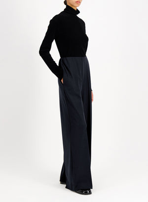 Flared trousers superfine merino