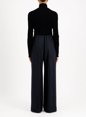 Flared trousers superfine merino