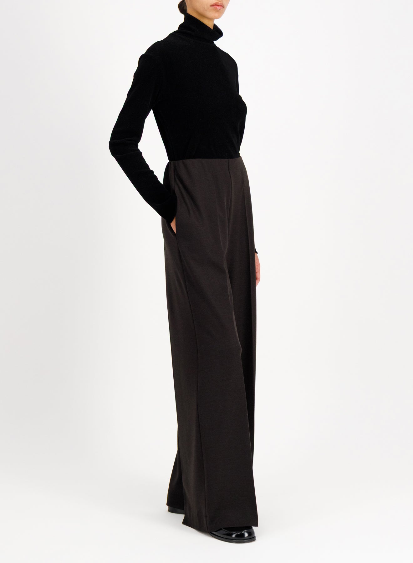 Flared trousers superfine merino