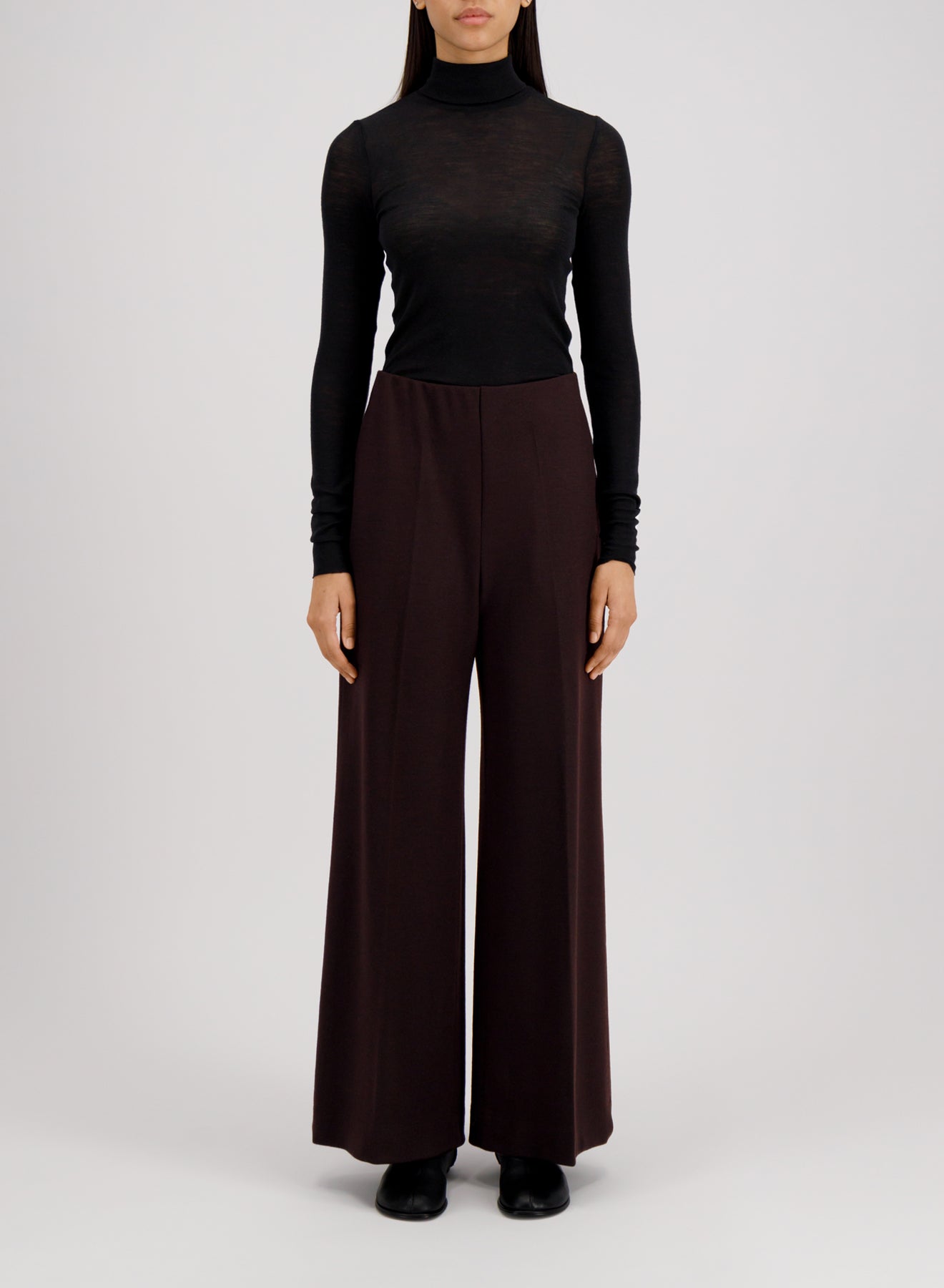 Flared trousers superfine merino