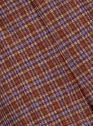 Flared trousers in multicolour check