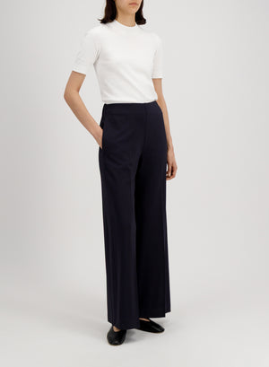 flared trousers crepe viscose