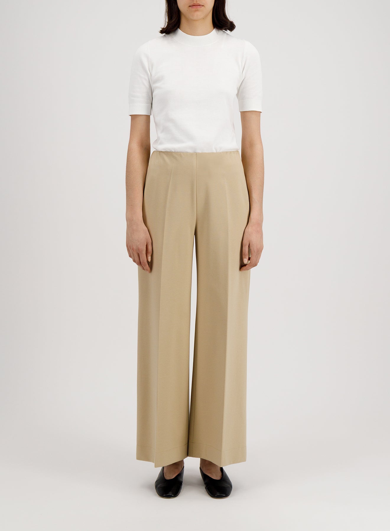 Flared trousers techno viscose