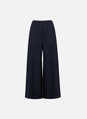 Wide-leg cropped trousers superfine merino