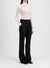 Flared fitted trousers viscose flannel