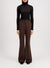 Flared fitted trousers viscose flannel