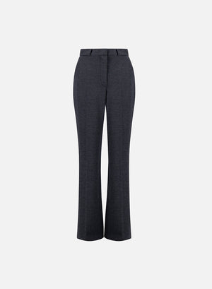 Flared fitted trousers superfine merino