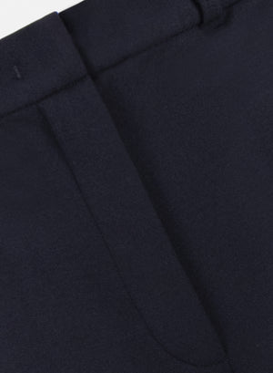 Flared fitted trousers superfine merino