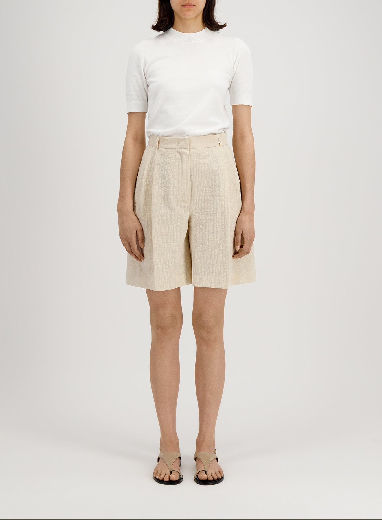 pleated bermuda coolmax seersucker