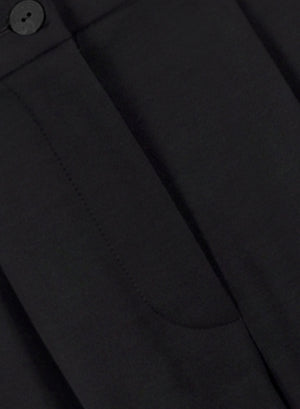 pleated trousers with elastic waist superfine merino