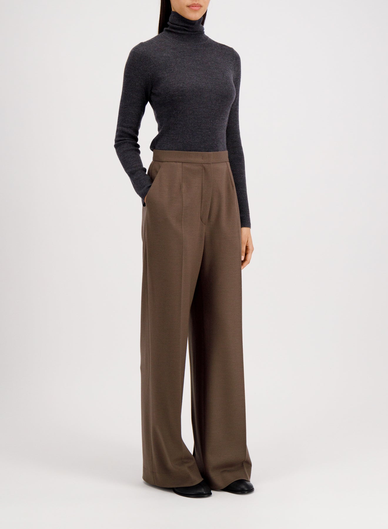 Palazzo trousers superfine merino