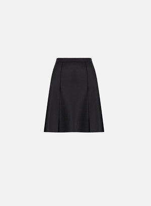 panel skirt light pressed wool
